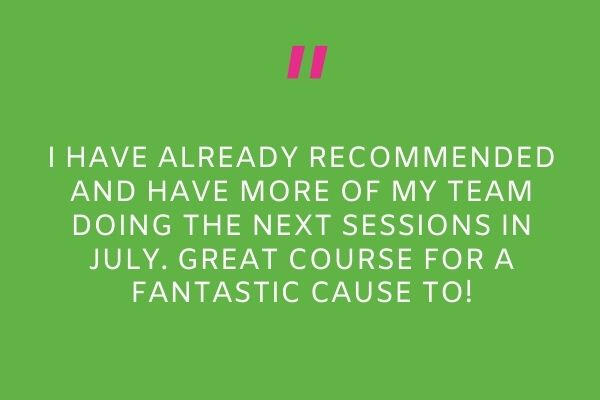 Online mental health first aid training